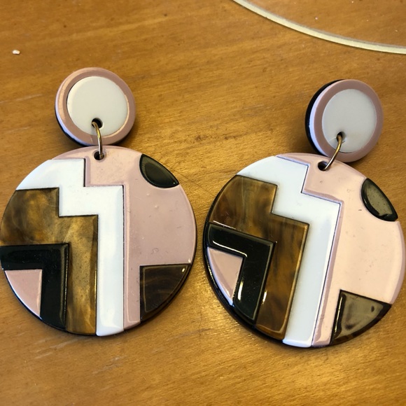 Anthropologie geo disc earrings - Picture 4 of 8